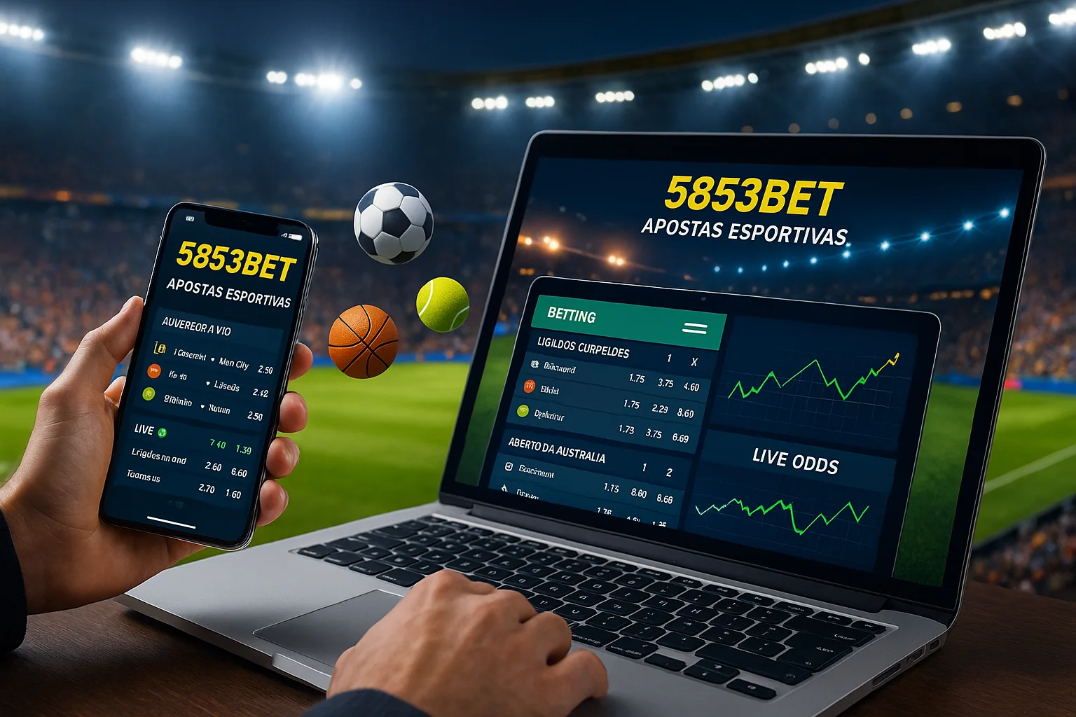 Aposte em apostas esportivas no cassino online 5853BET